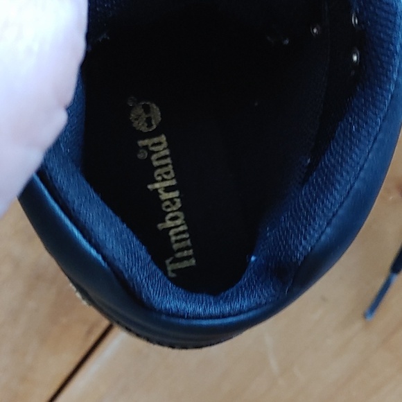 Toddler Timberland Black & Gold Leather Euro Sprint Jr. Hiking Boots - Picture 6 of 10